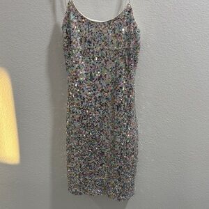 Windsor Iridescent Sequin Mini Dress